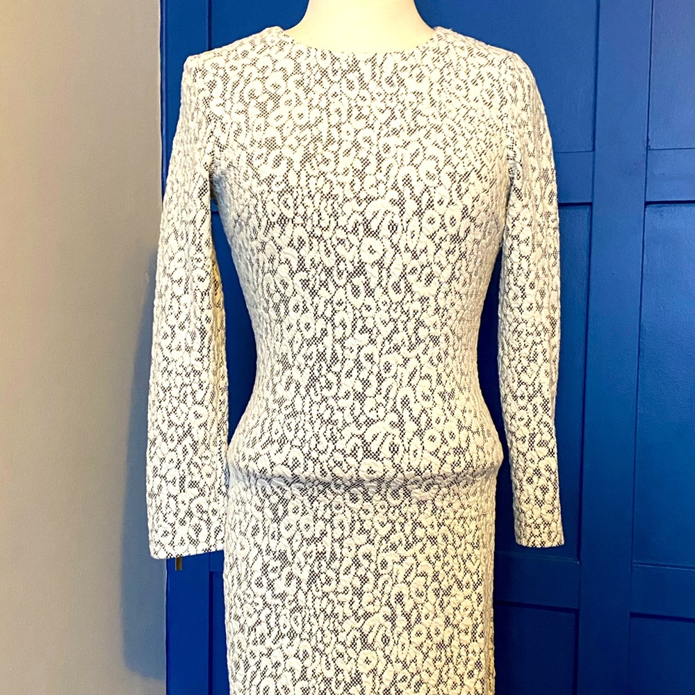 Dynamite Dress - Black and White Midi Dress